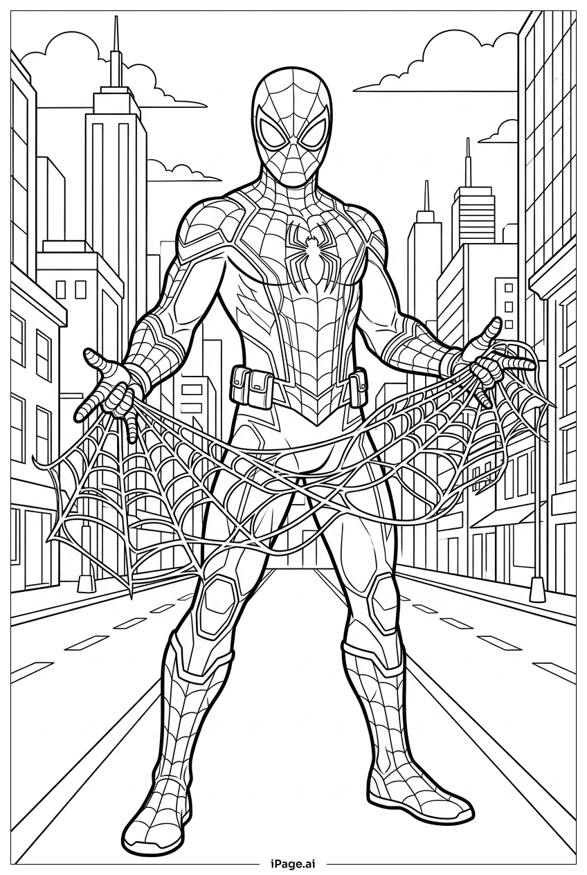 Homem-Aranha estica teias emaranhadas preparando armadilha pegajosa