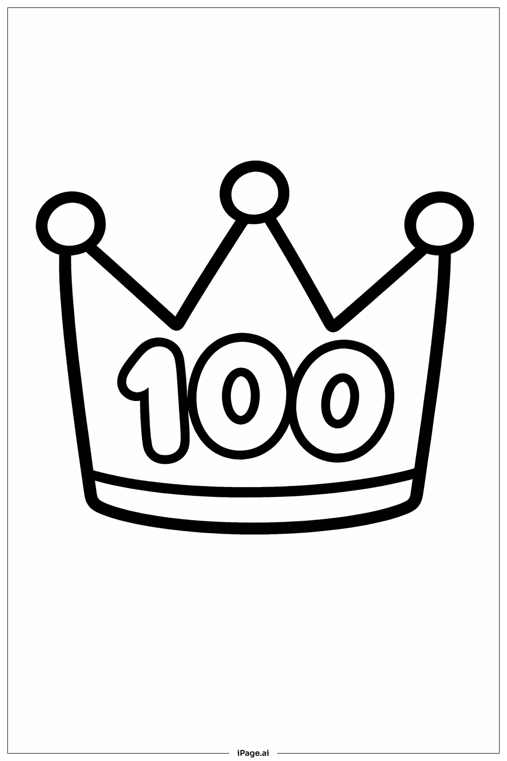  100th Day Of School Crown Coloring Page 