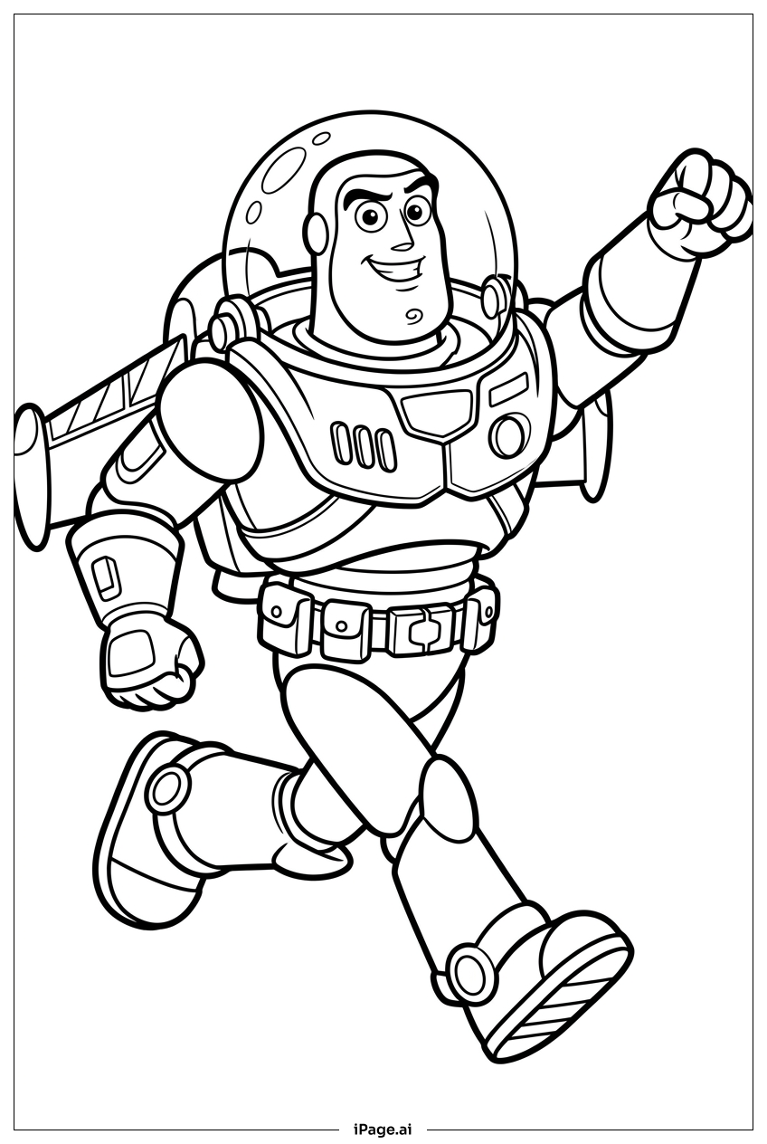 Buzz Lightyear, der den Tag rettet Ausmalseite
