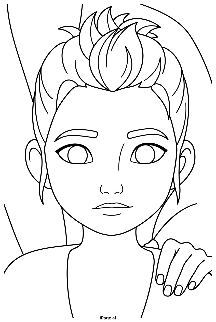  Kpop Demon Hunters teammate pats comforting shoulder Coloring Page 