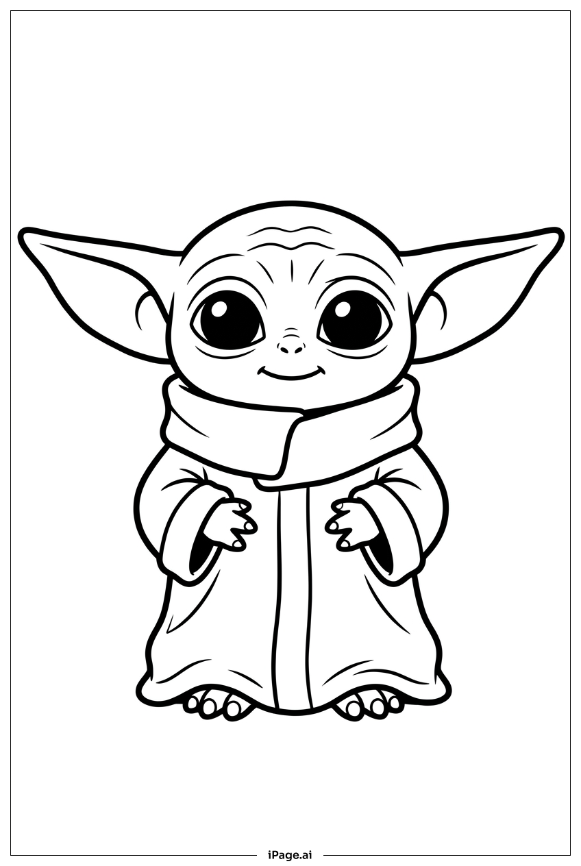 Baby Yoda 開心站立伸出小手