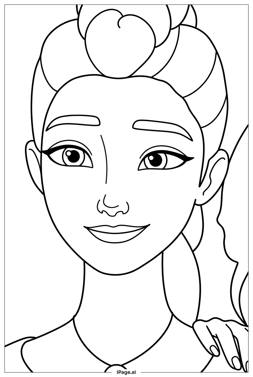  Kpop Demon Hunters leader steadies teammate gently Coloring Page 