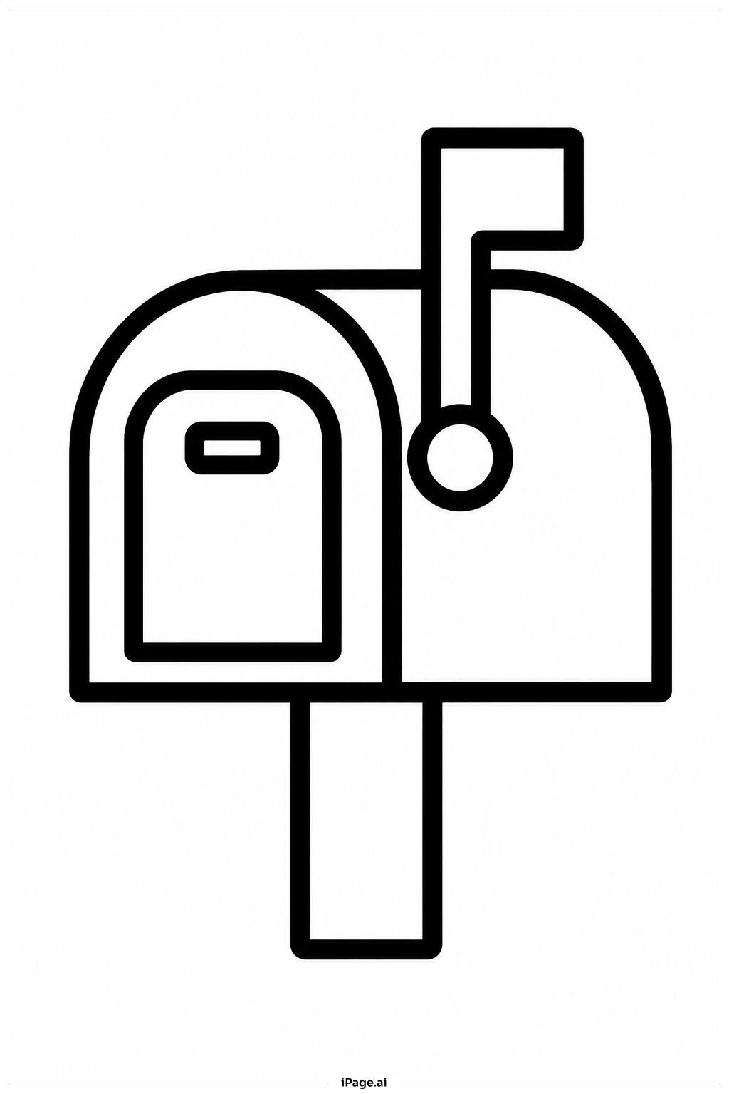 4th Of July Mailbox Coloring Page 