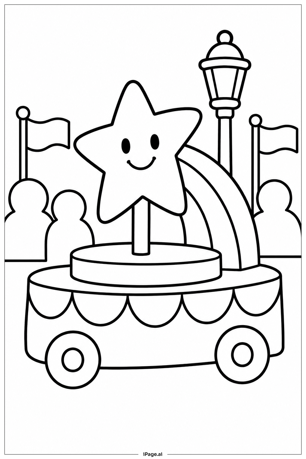  4th Of July Parade Float Coloring Page 