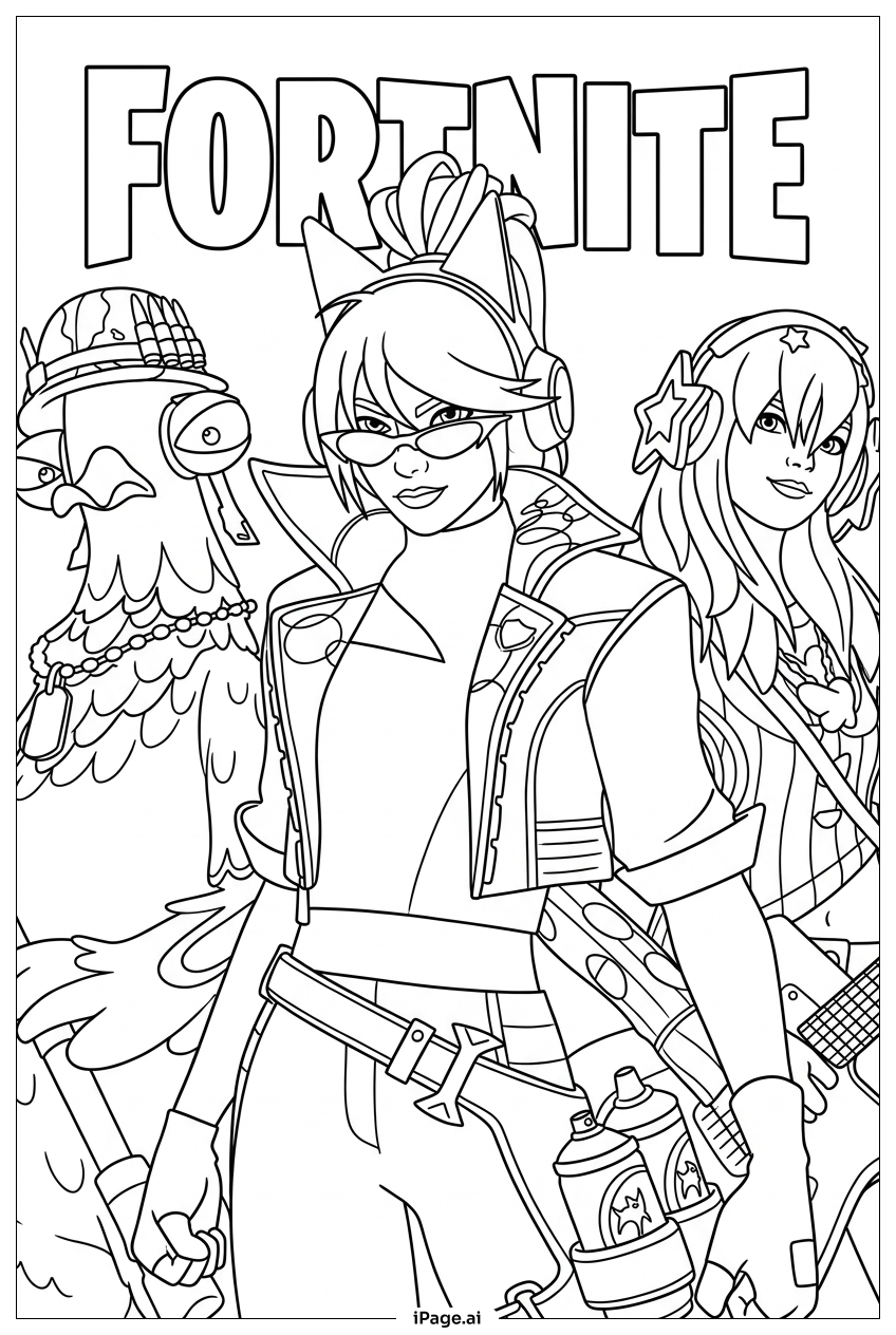 Fortnite stylish heroes ready for concert