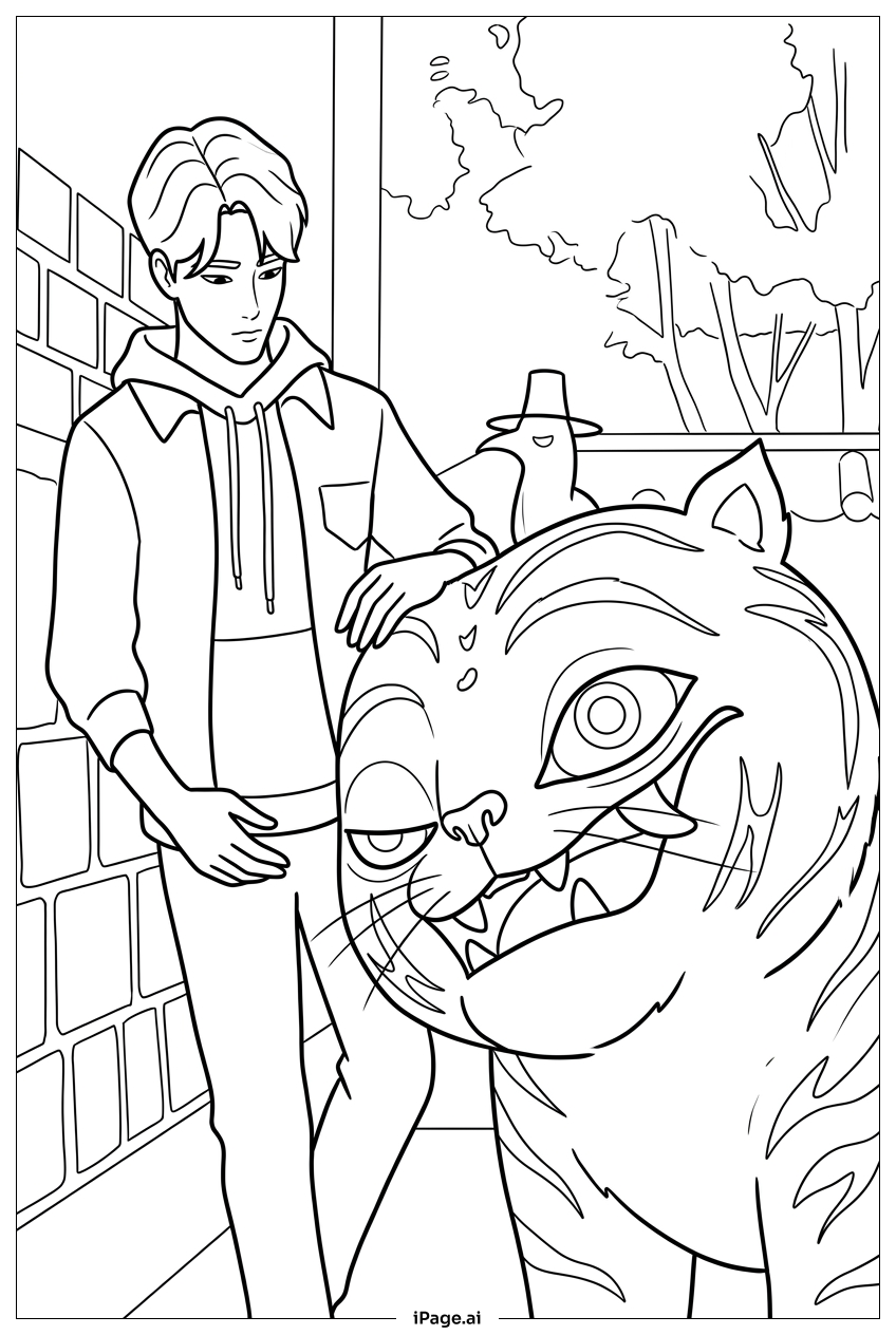 Kpop Demon Hunters tamer pets grinning tiger