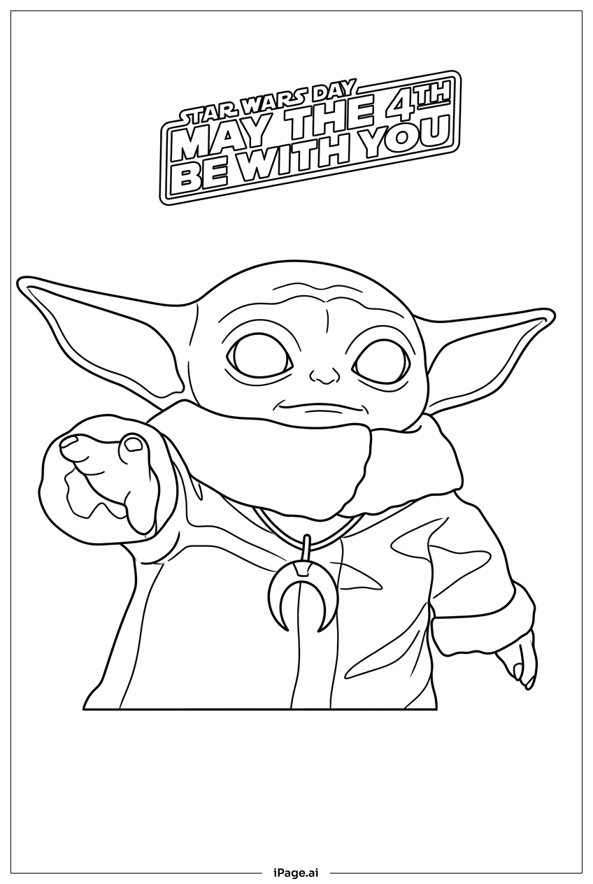 May The 4th Be With You Tiny Protector著色頁