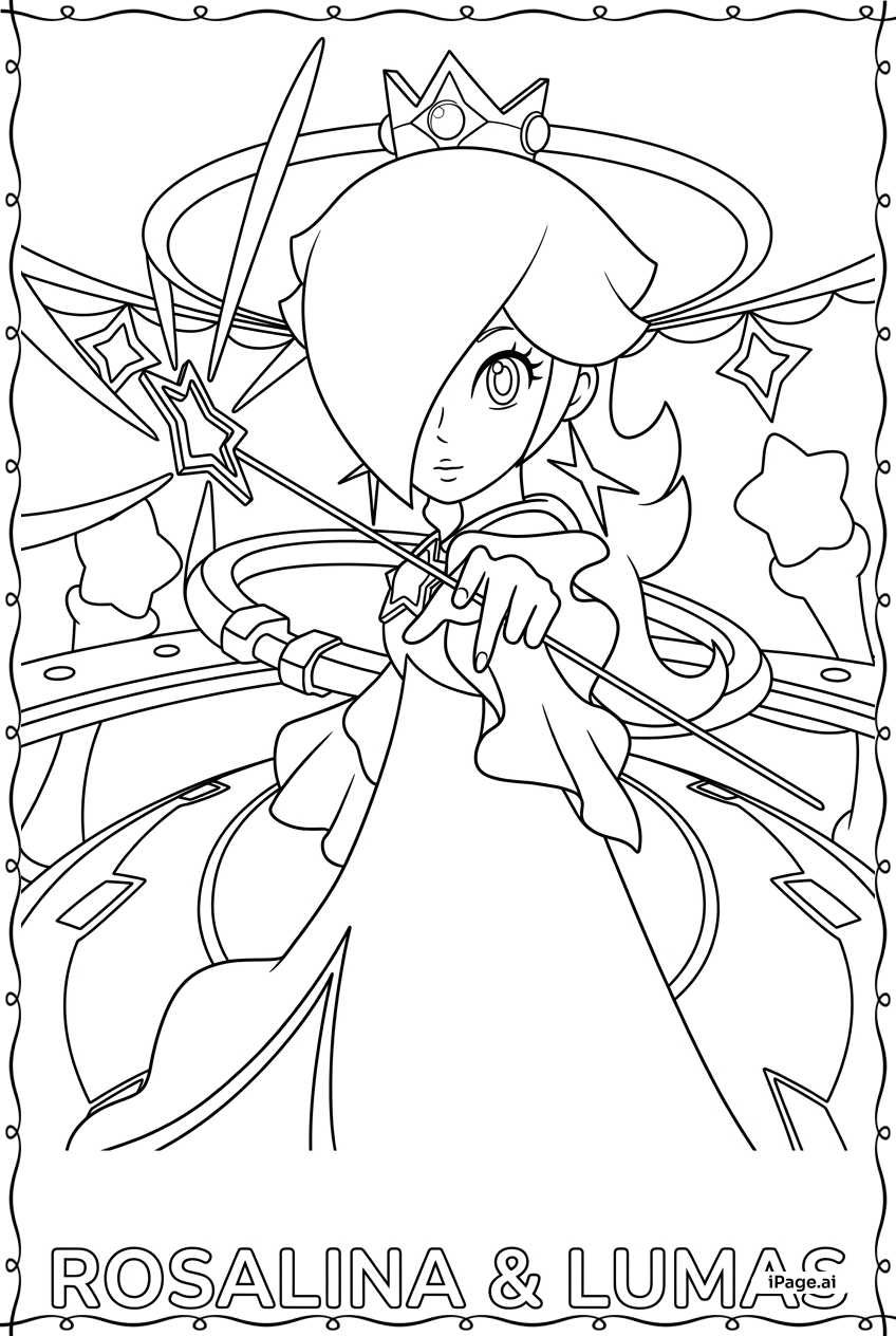 Rosalina Summoning Lumas Amid Galactic Rings