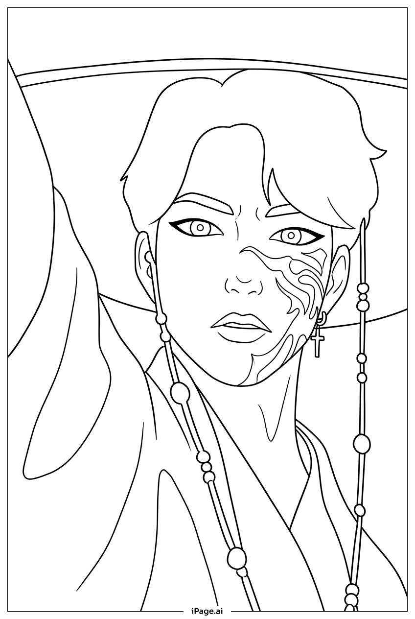  Kpop Demon Hunters banner raised to heavens Coloring Page 