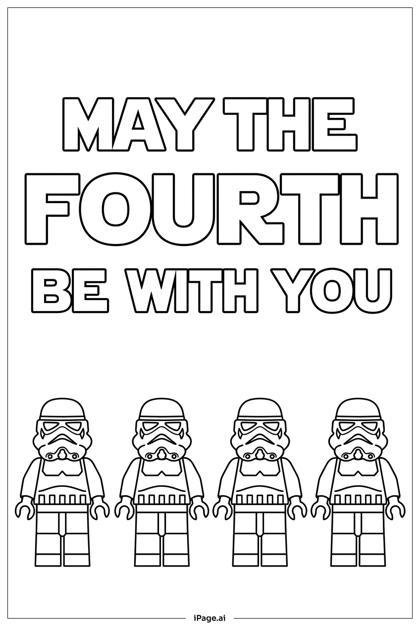 May The 4th Be With You LEGO 階級著色頁