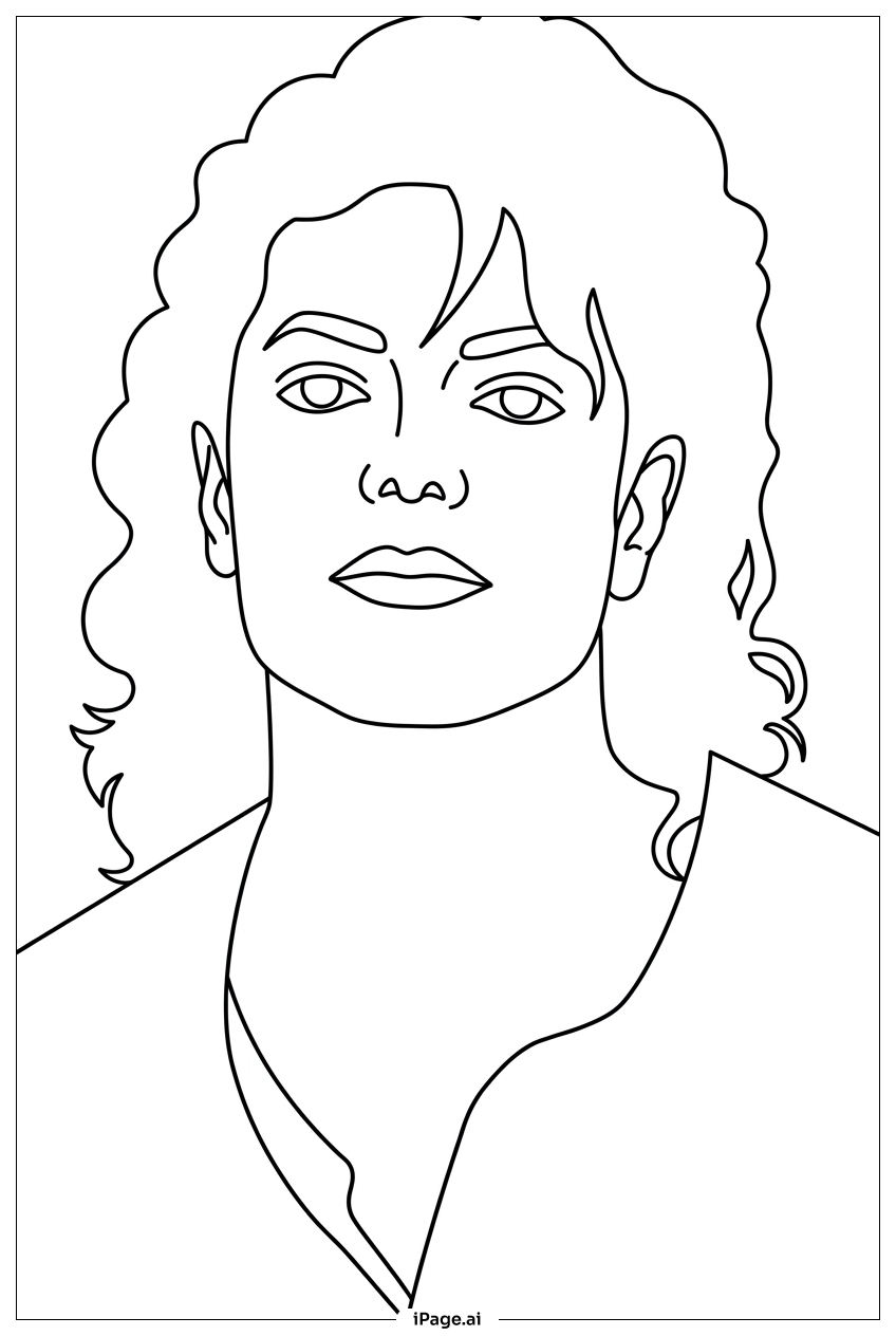 Ernster Michael Jackson, der geradeaus schaut