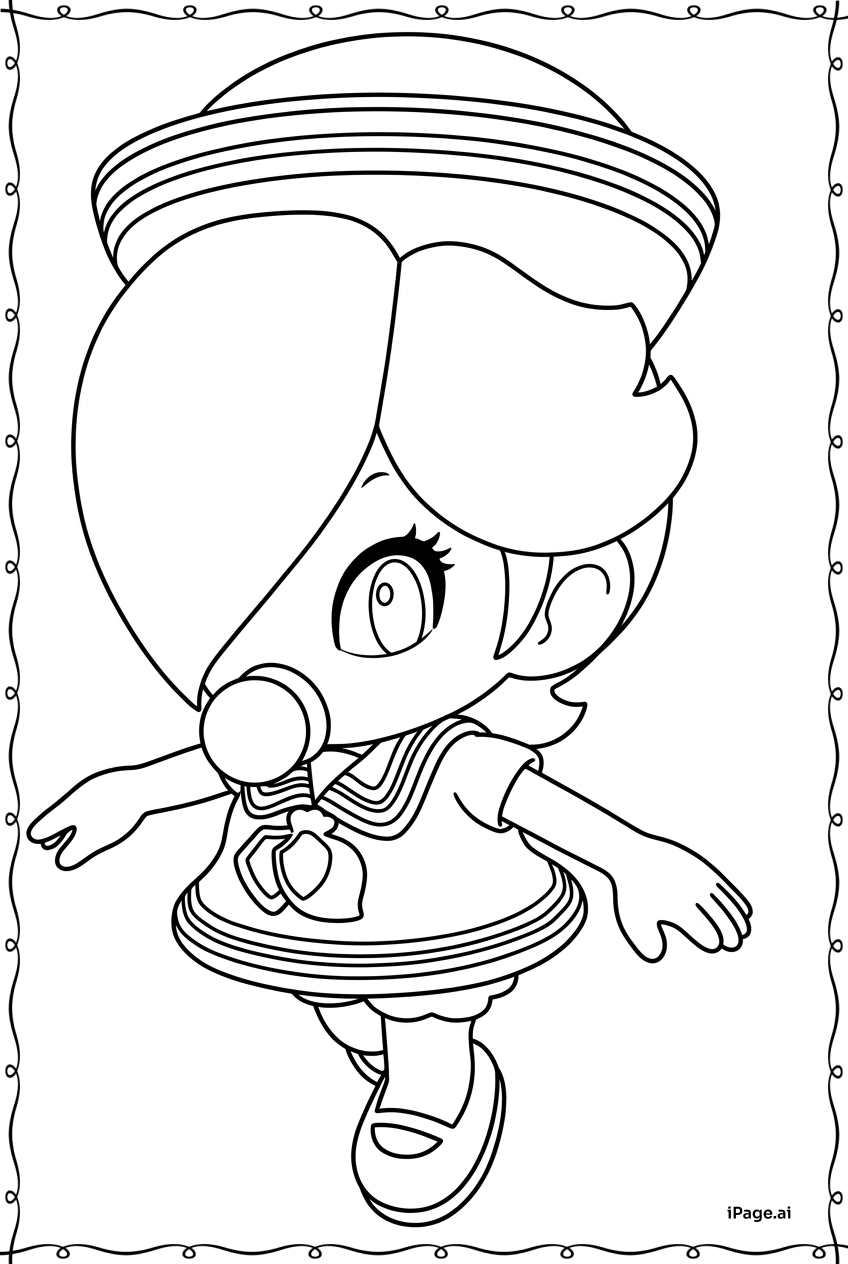  Baby Rosalina Spinning In Sailor Outfit Coloring Page 