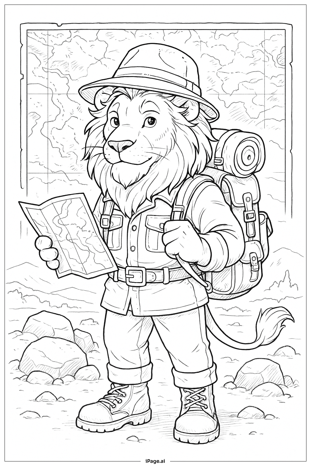 冒険好きなライオン探検家