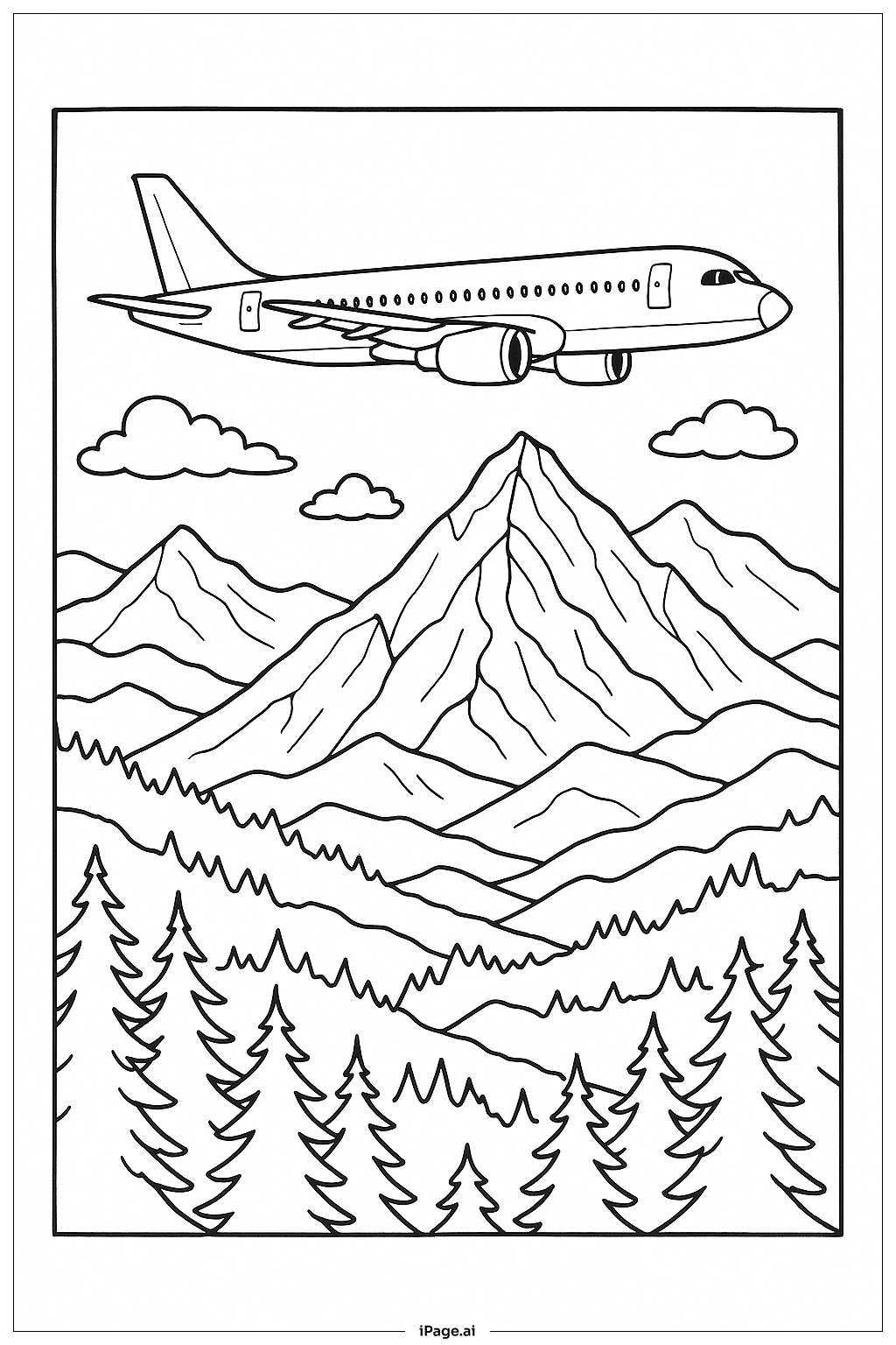 산맥 근처 비행기