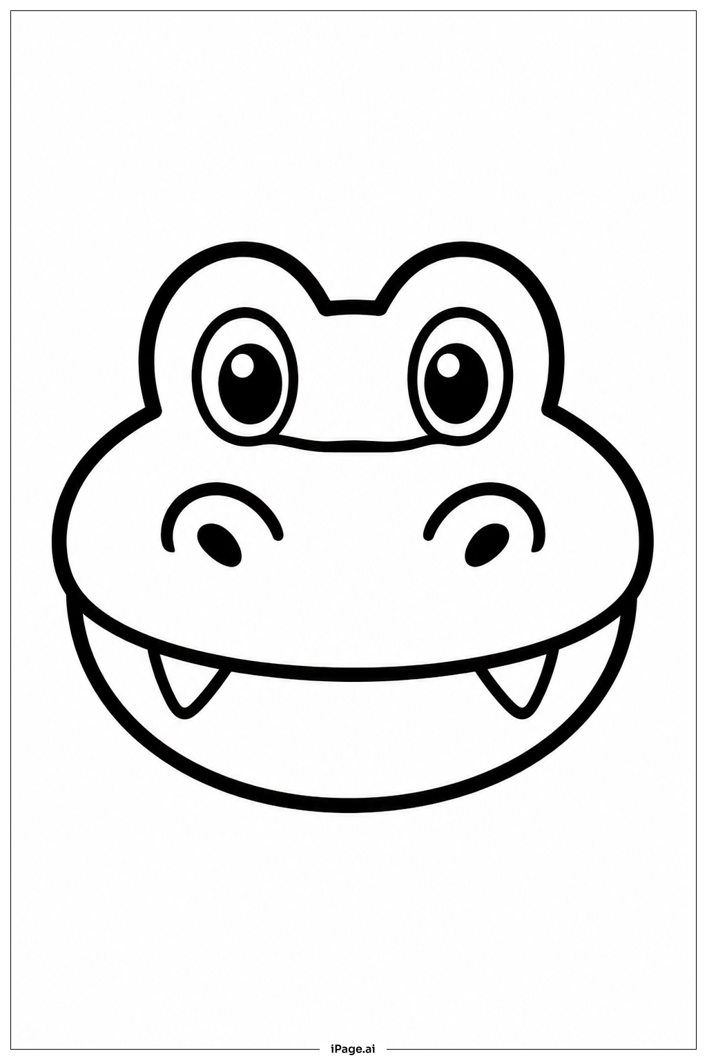 Alligator Face Coloring Page