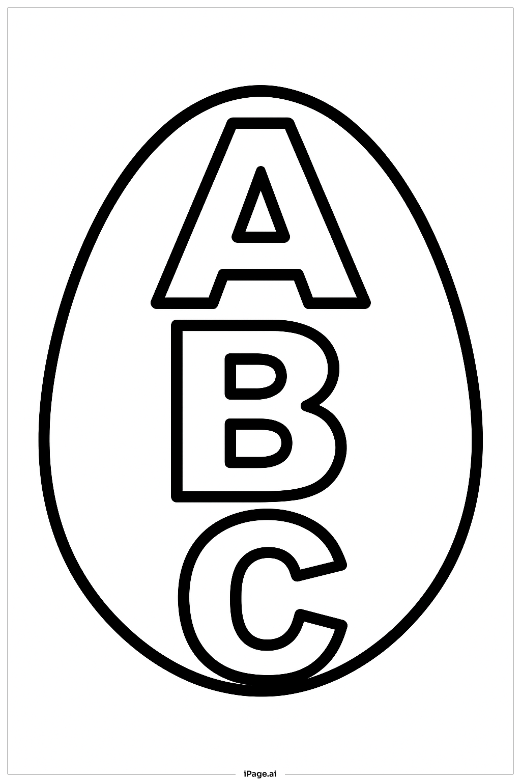 字母复活节彩蛋填色页