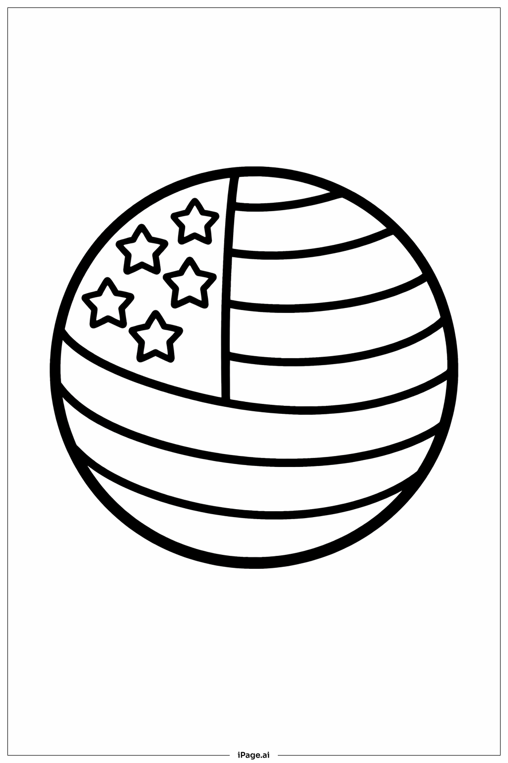  Trang tô màu Quả Bóng Cờ Mỹ 