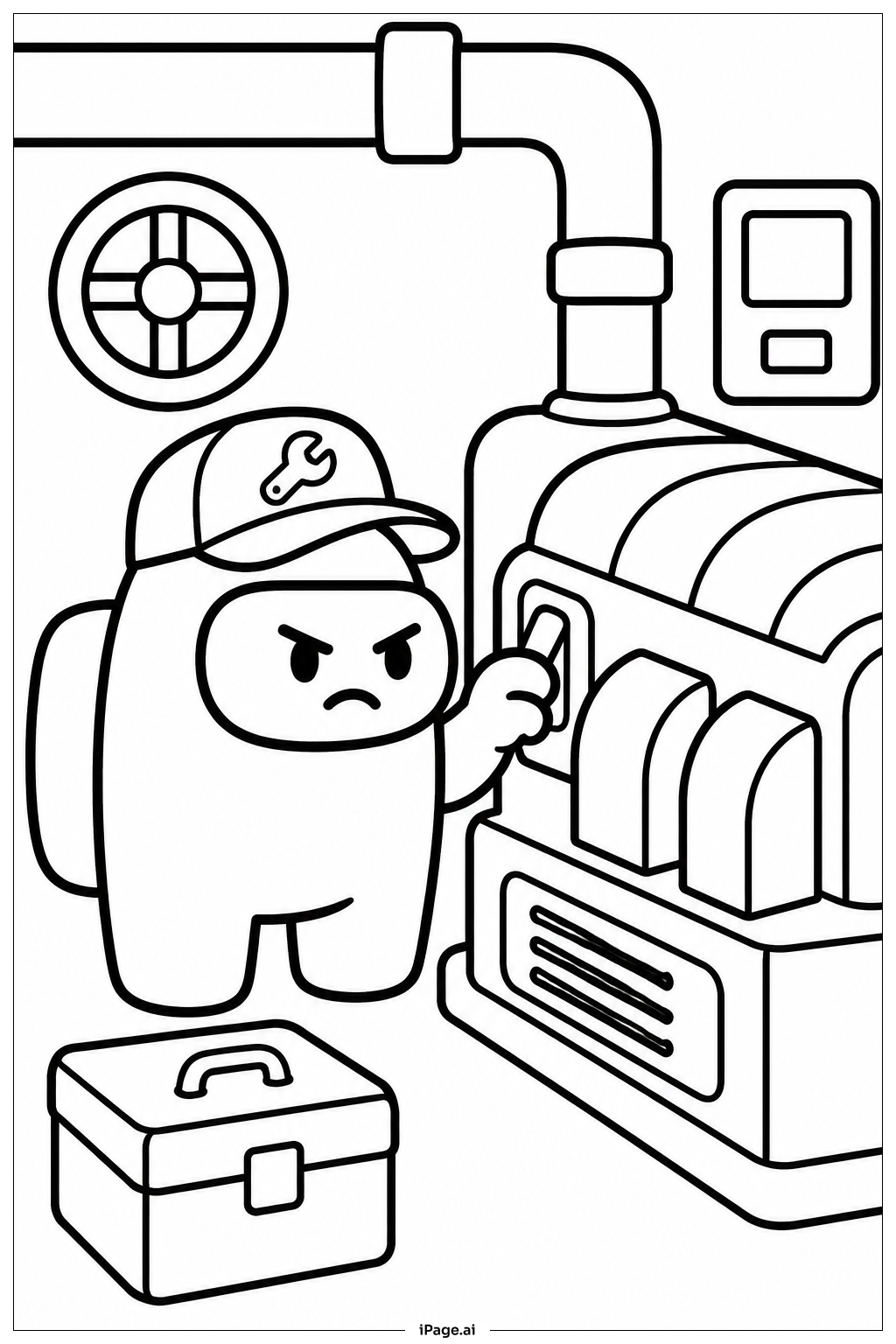 엔진실의 어몽어스 색칠공부 페이지
