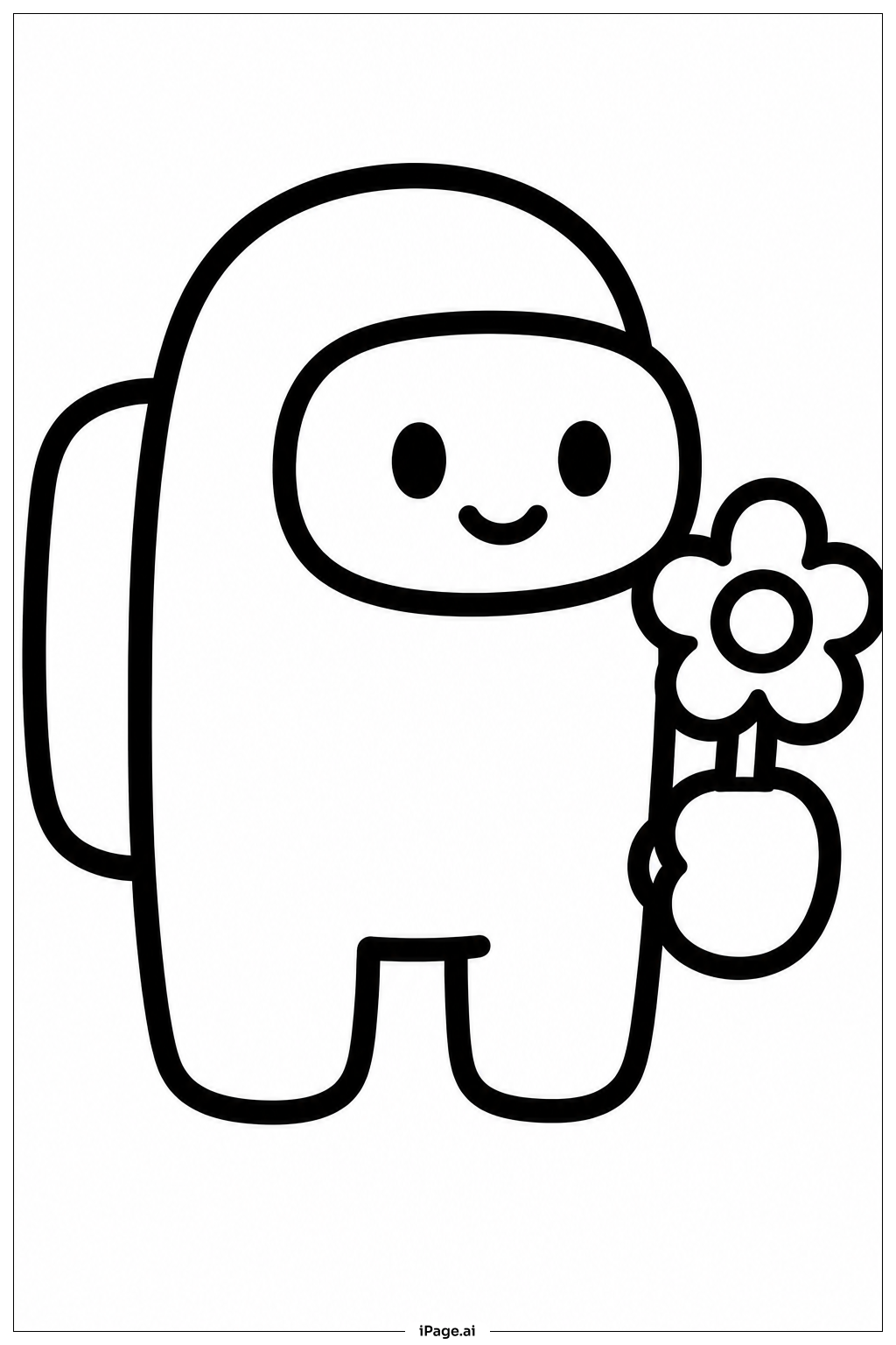 Among Us Crewmate With Flower