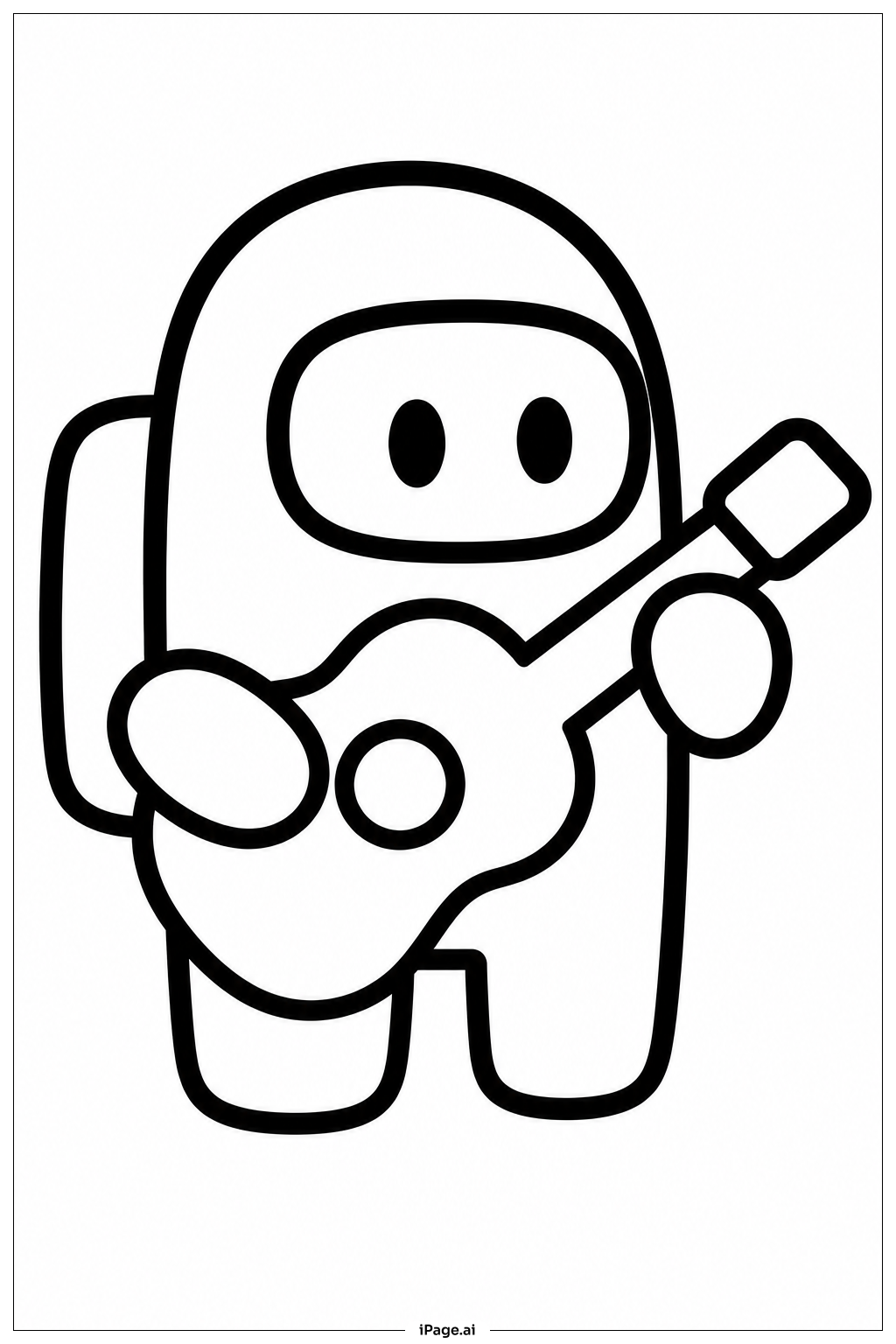 Among Us Crewmate With Guitar