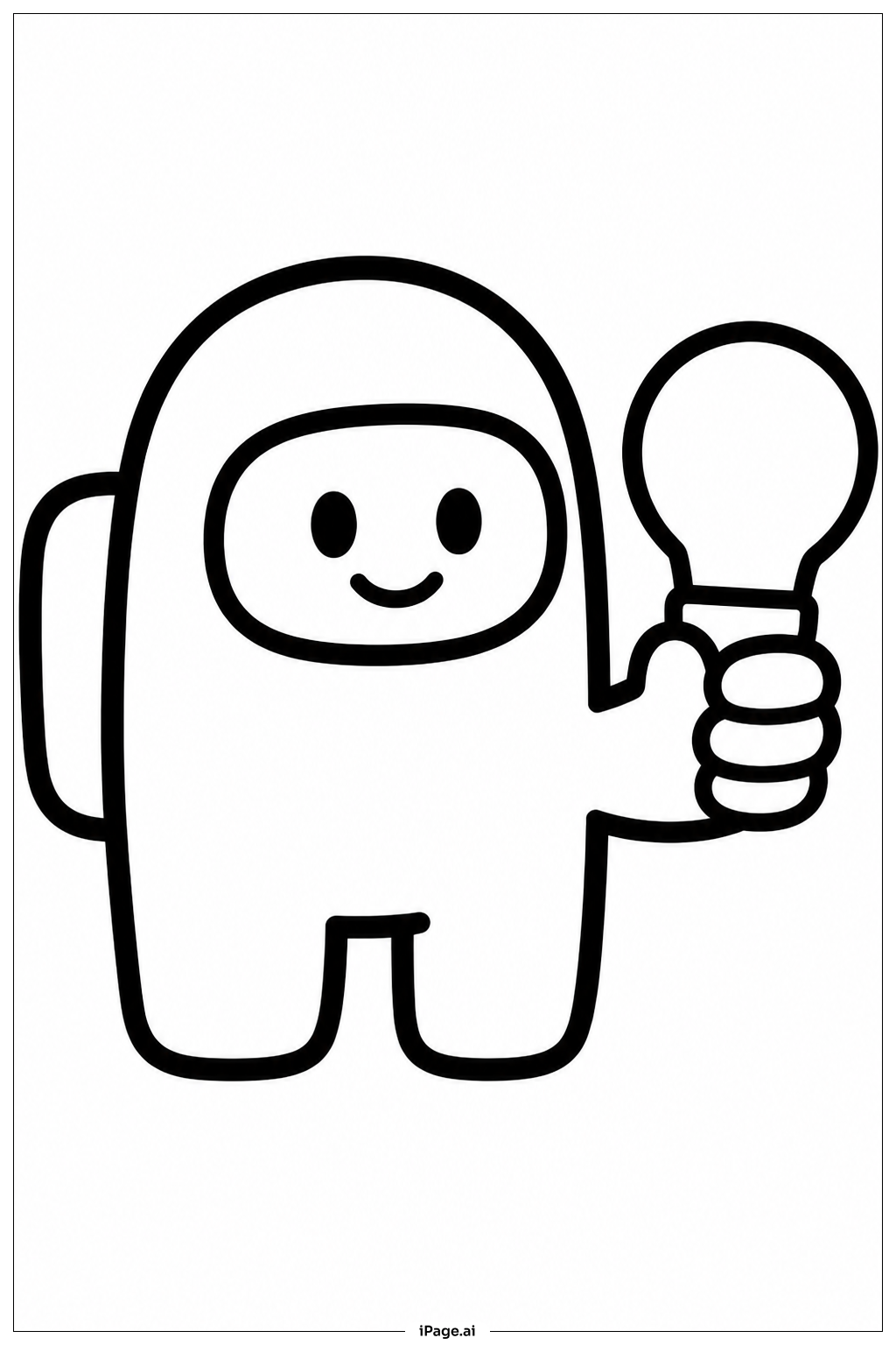 電球を持つAmong Usクルーメイト
