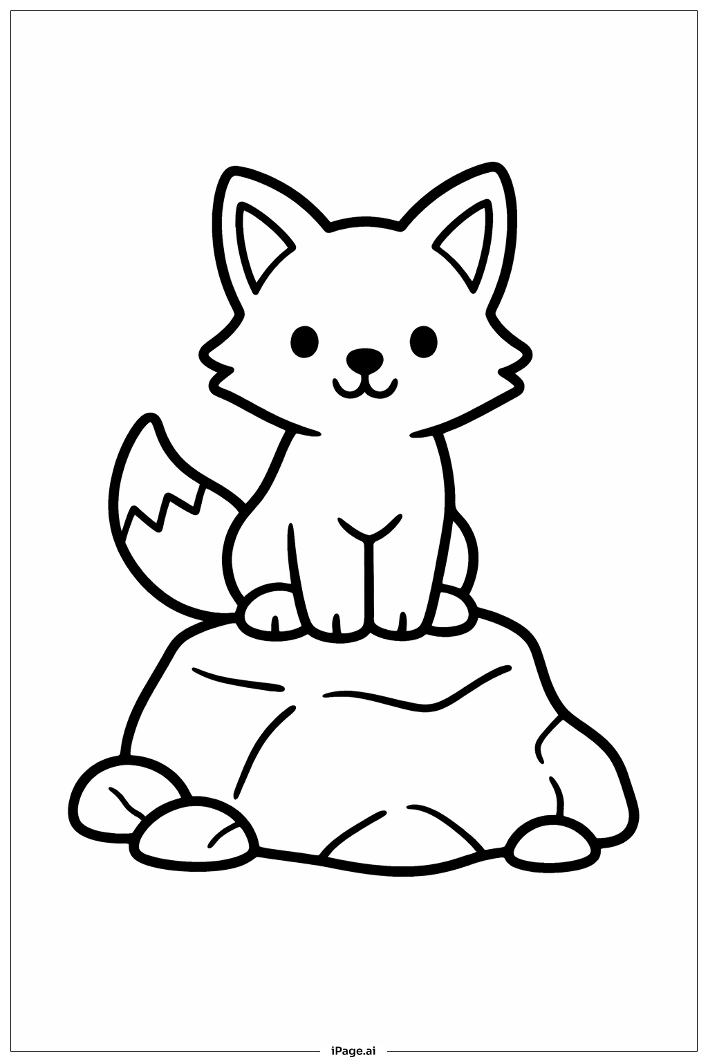 Animal On Rock Coloring Page