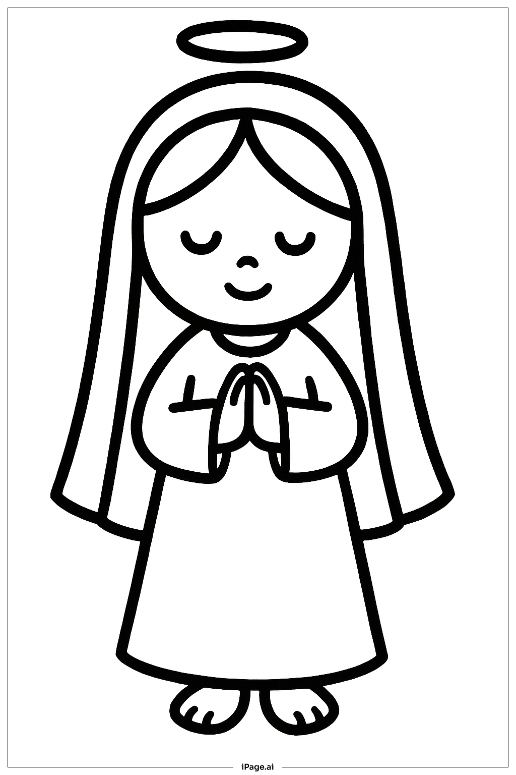 Annunciation Child Mary Coloring Page