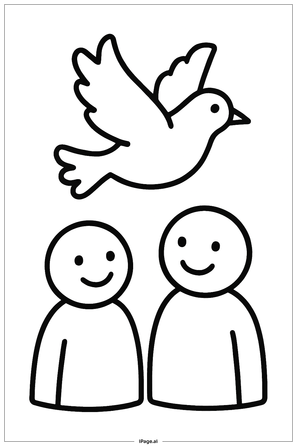 Annunciation Dove Above Coloring Page