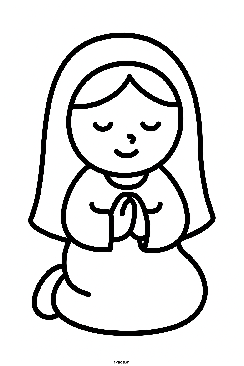 Annunciation Mary Prayer Coloring Page