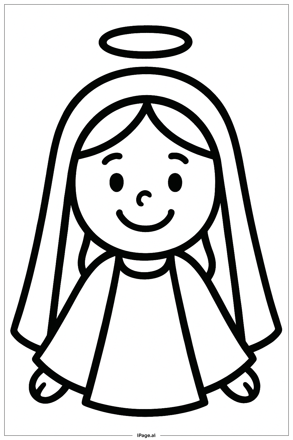 Annunciation Mary Smiling Coloring Page