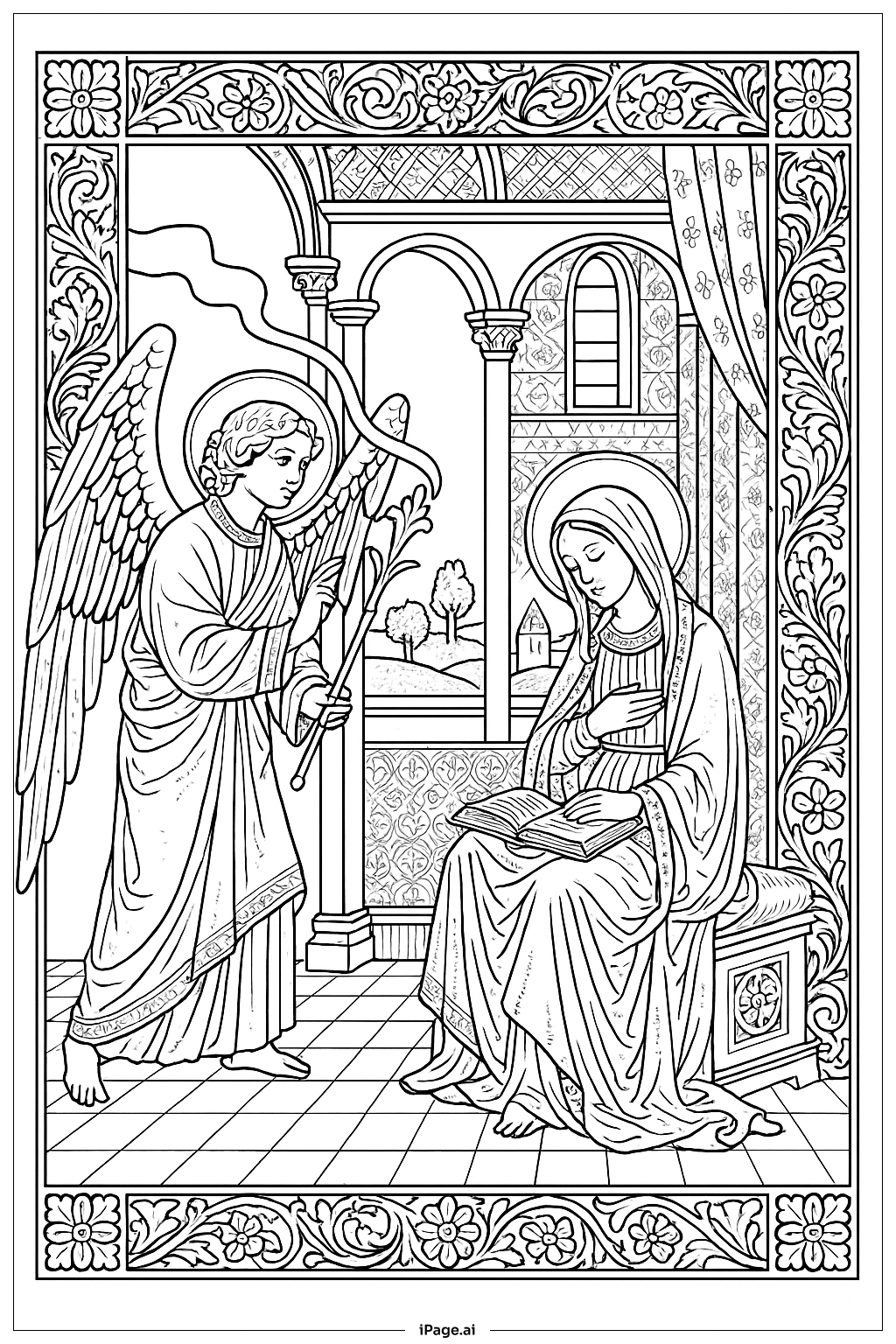 Annunciation Medieval Manuscript