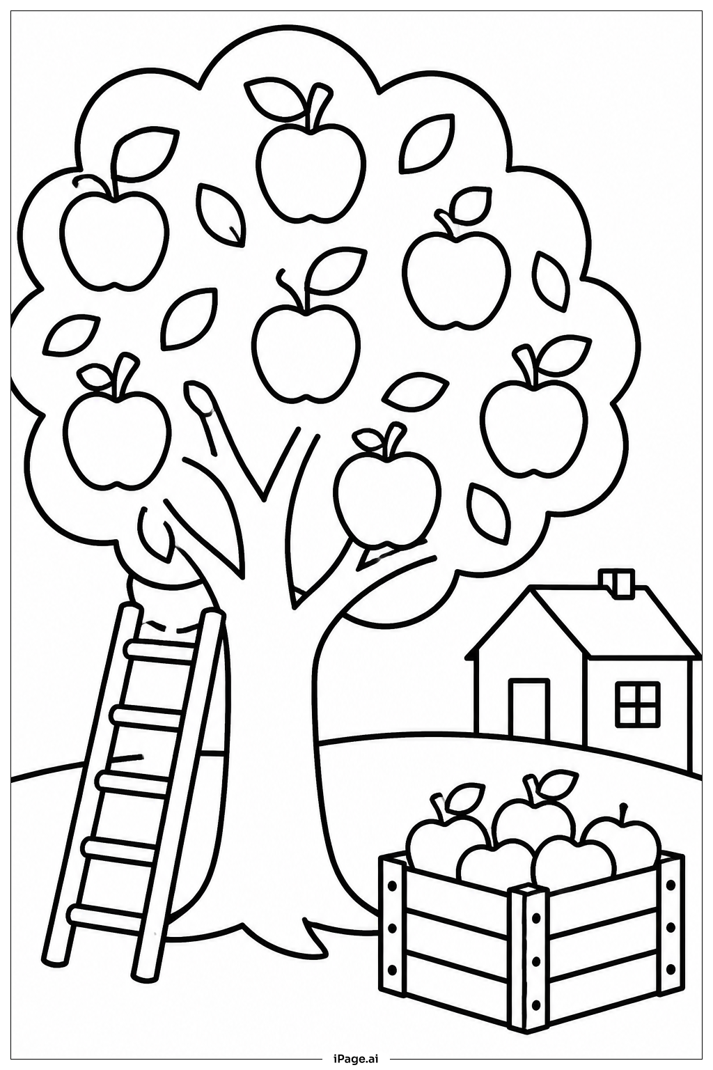 Page de coloriage Pommier