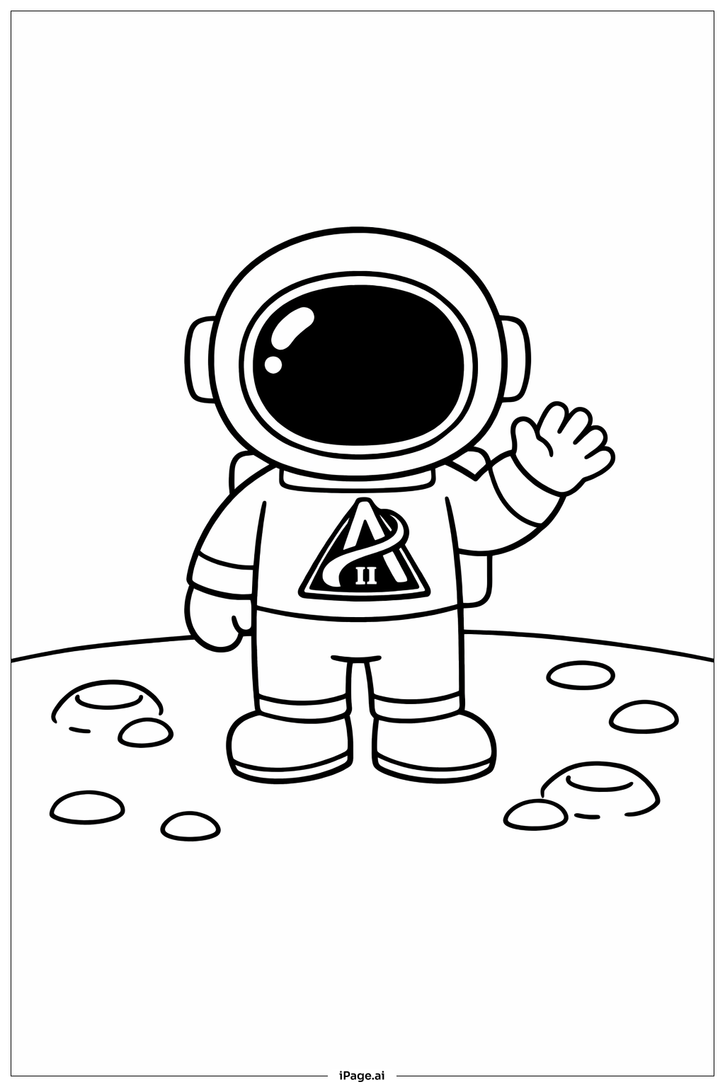  Page de coloriage Sourire de l'astronaute Artemis II 
