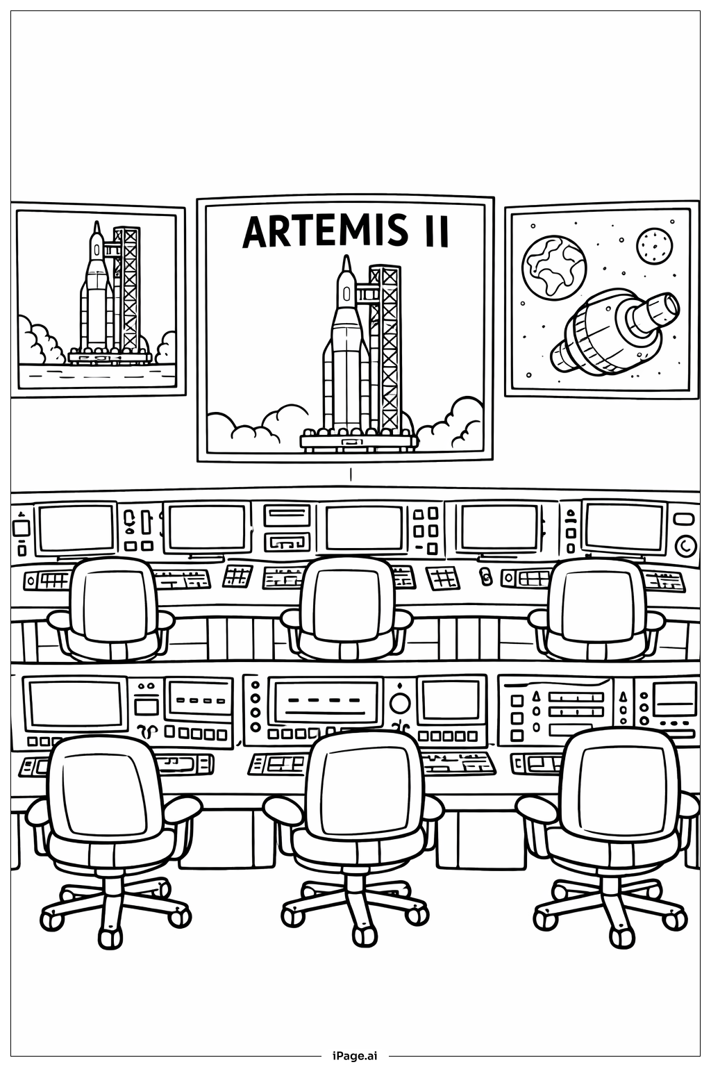  阿耳忒弥斯二号指挥室填色页 