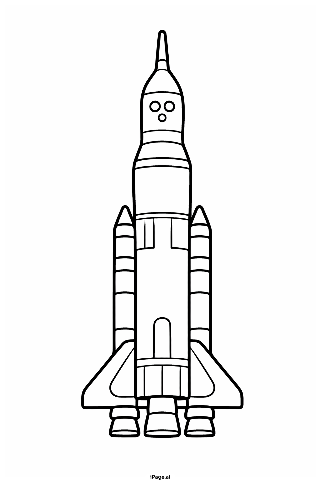 Page de coloriage Fusée Simple Artemis II