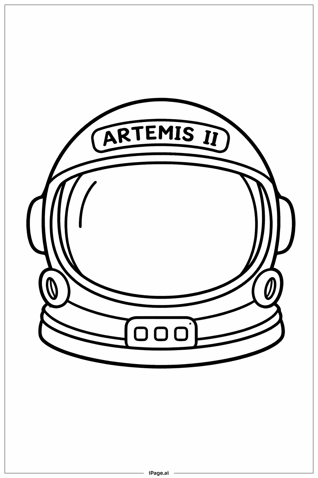 Page de coloriage Casque spatial Artemis II