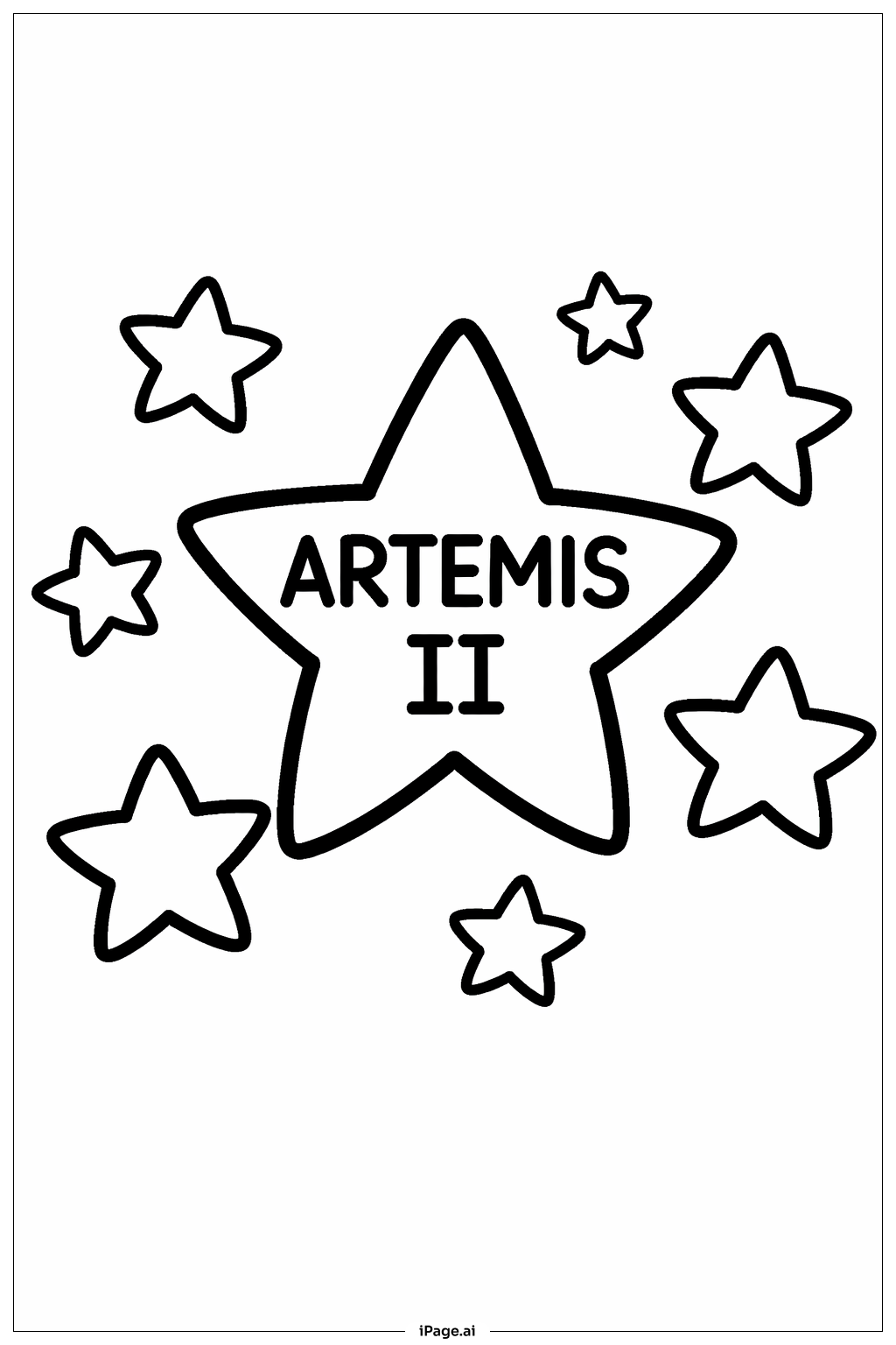  Artemis II Star Cluster Coloring Page 