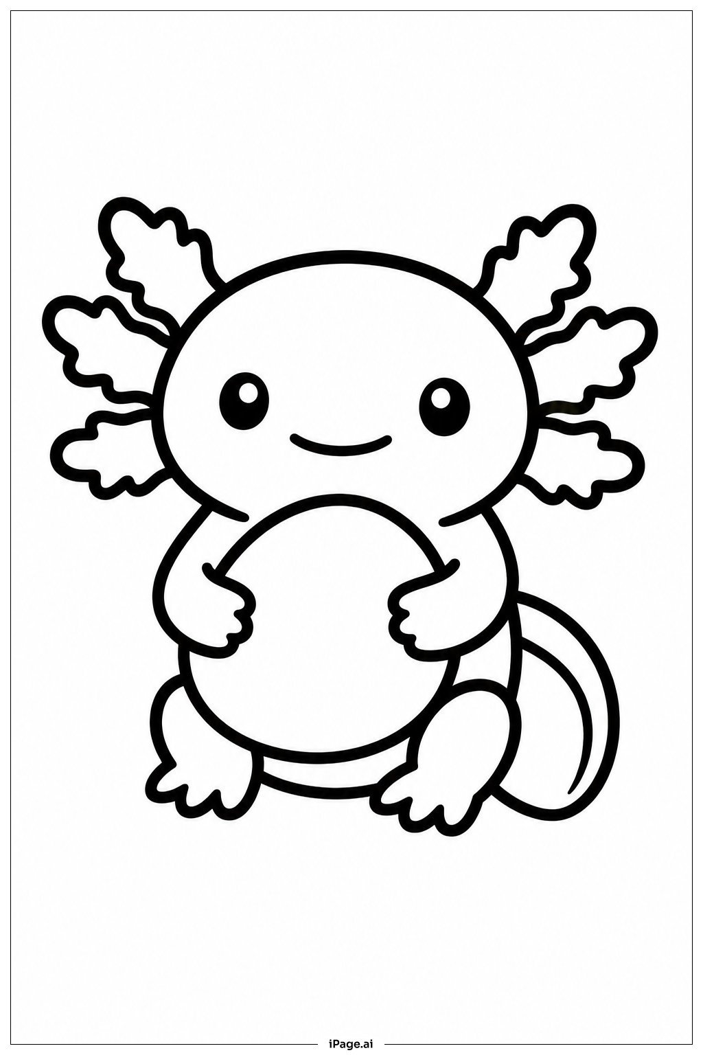 Axolotl Holding Pebble