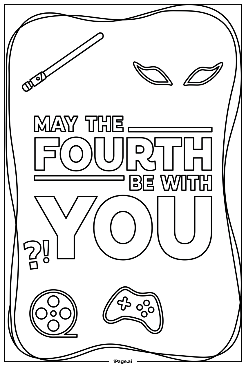 May The 4th Be With You Geek Hobbies著色頁