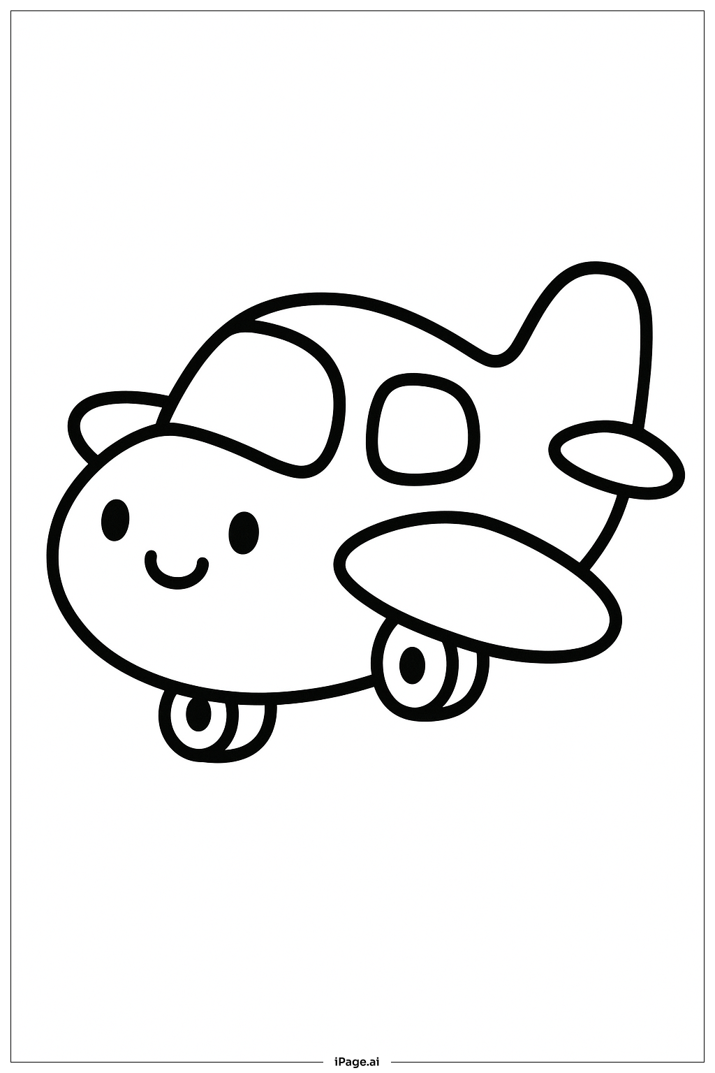  아기 비행기 색칠공부 페이지 