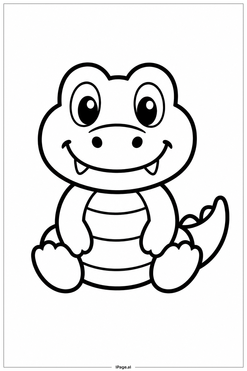 Baby Alligator Coloring Page