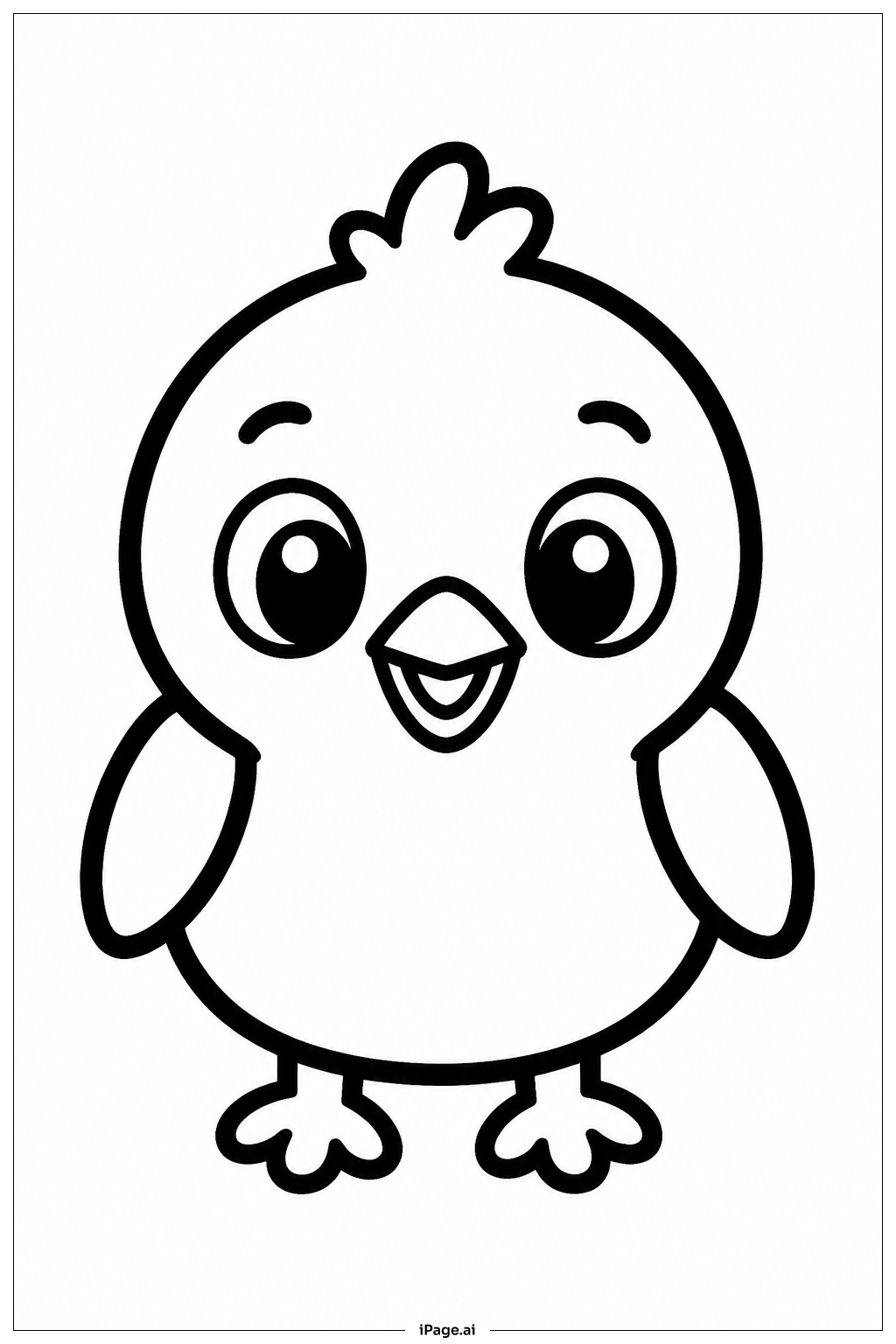 ひな鳥の塗り絵ページ