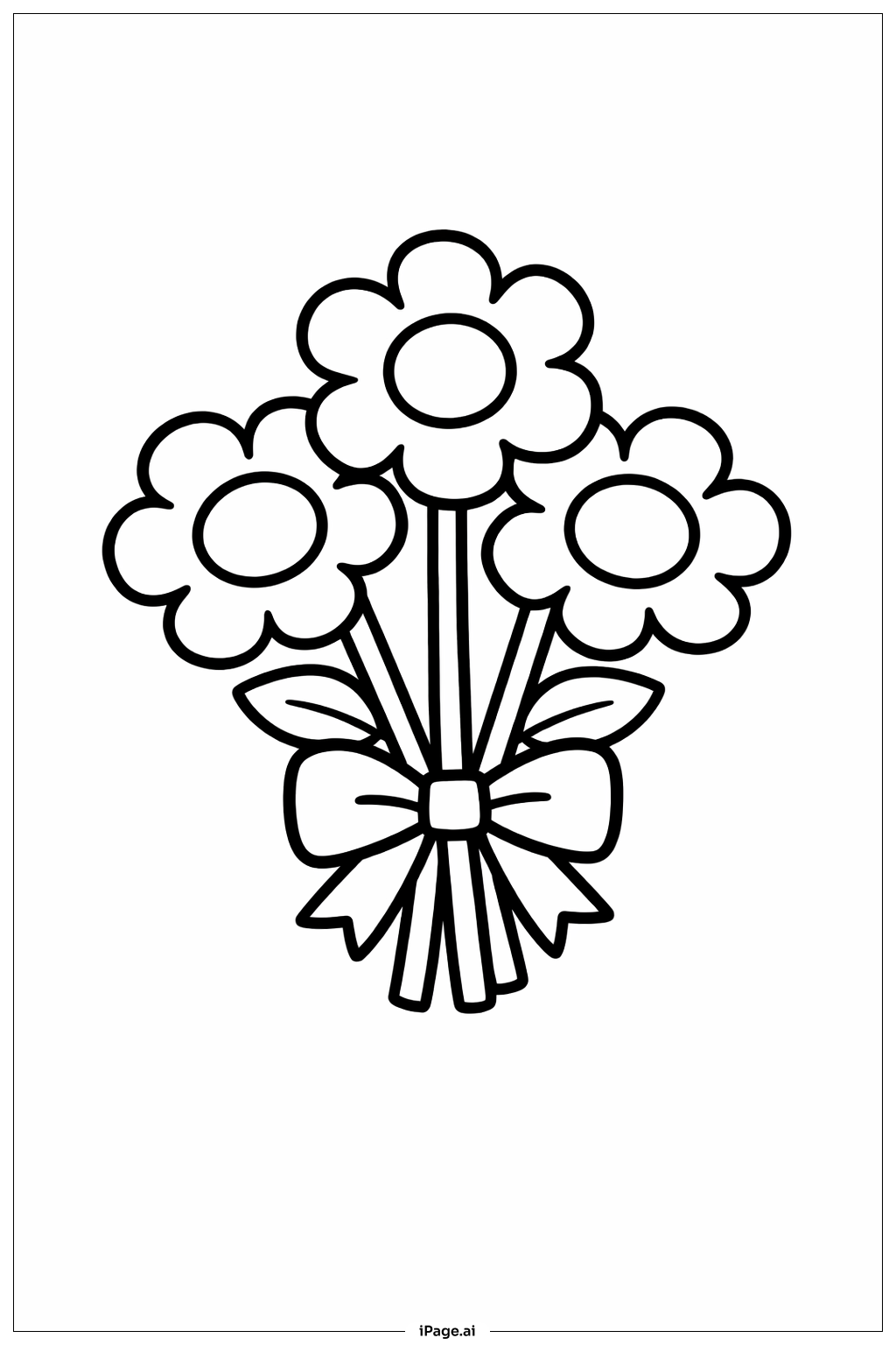 Baby Bouquet Flowers Coloring Page
