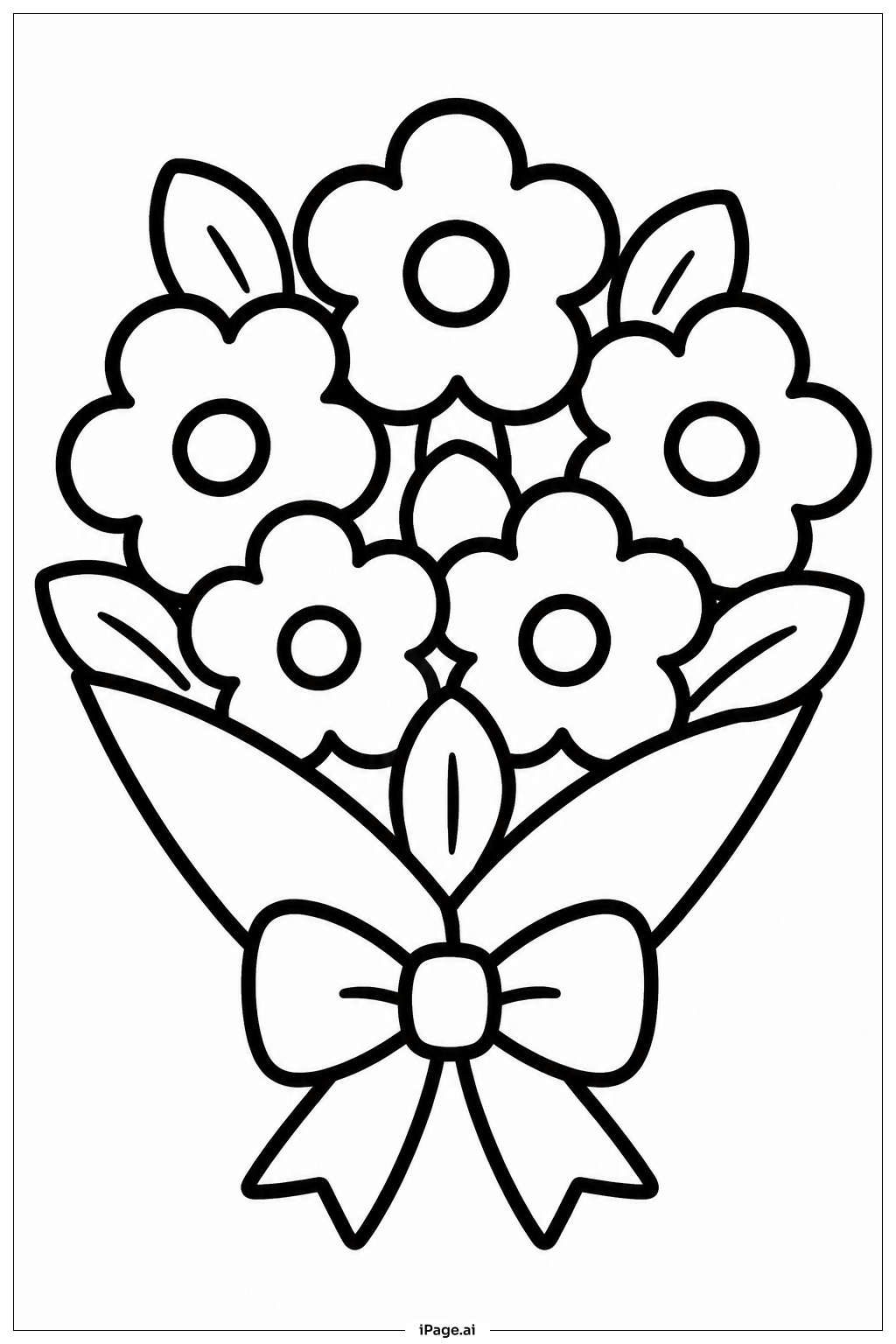Baby Flower Bouquet Coloring Page