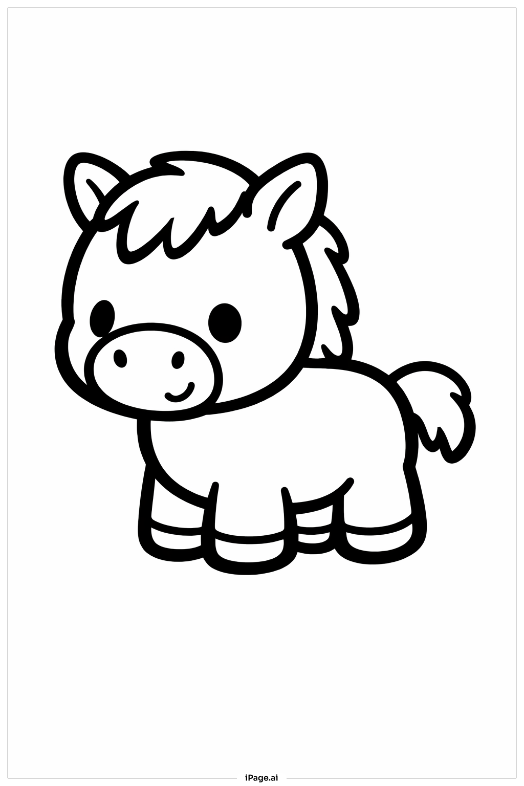 Baby Horse Coloring Page
