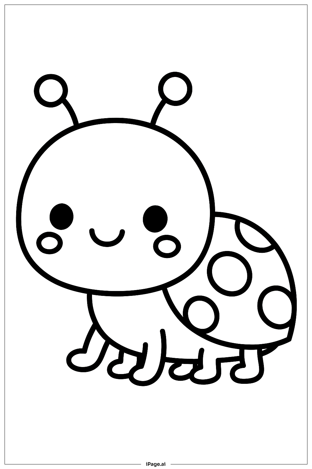  아기 무당벌레 색칠공부 페이지 