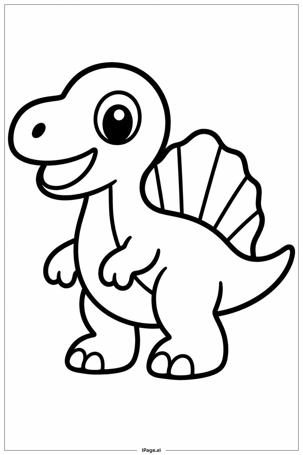 Trang tô màu Khủng long Spinosaurus con
