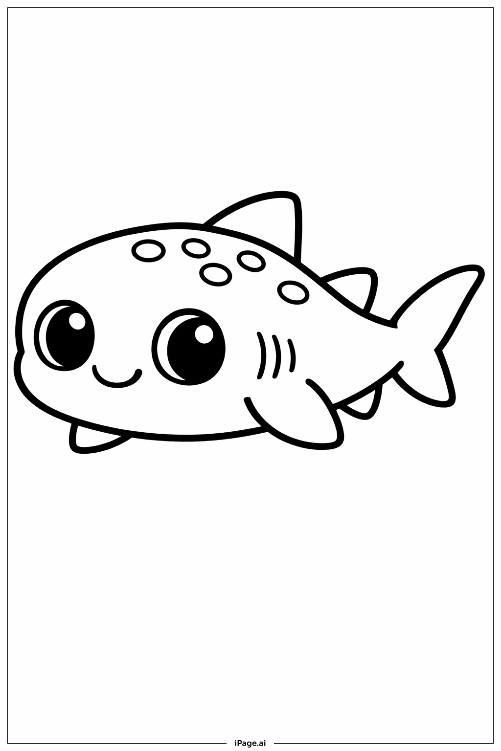  아기 고래상어 색칠공부 페이지 