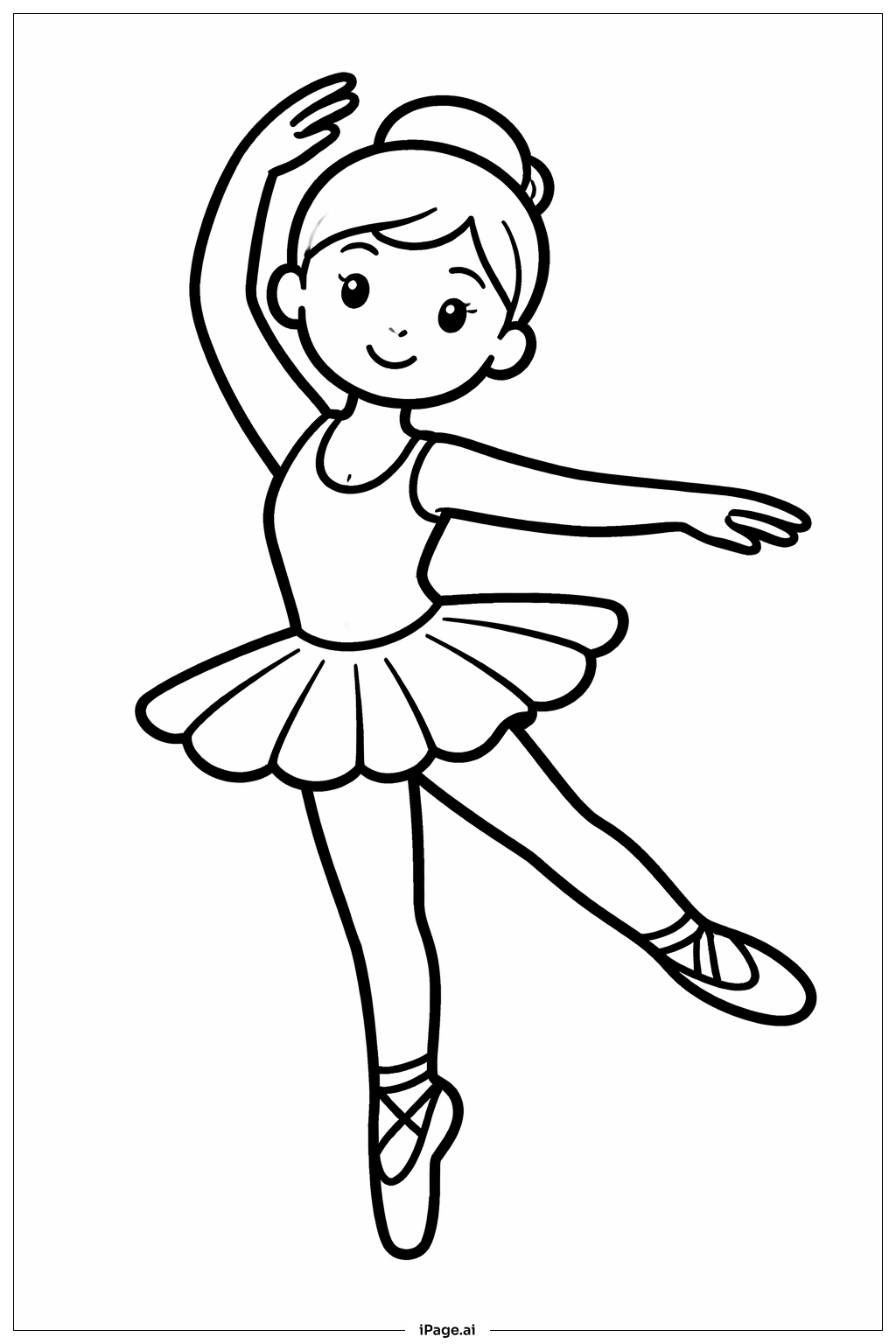 Ballerina im Trikot Ausmalseite