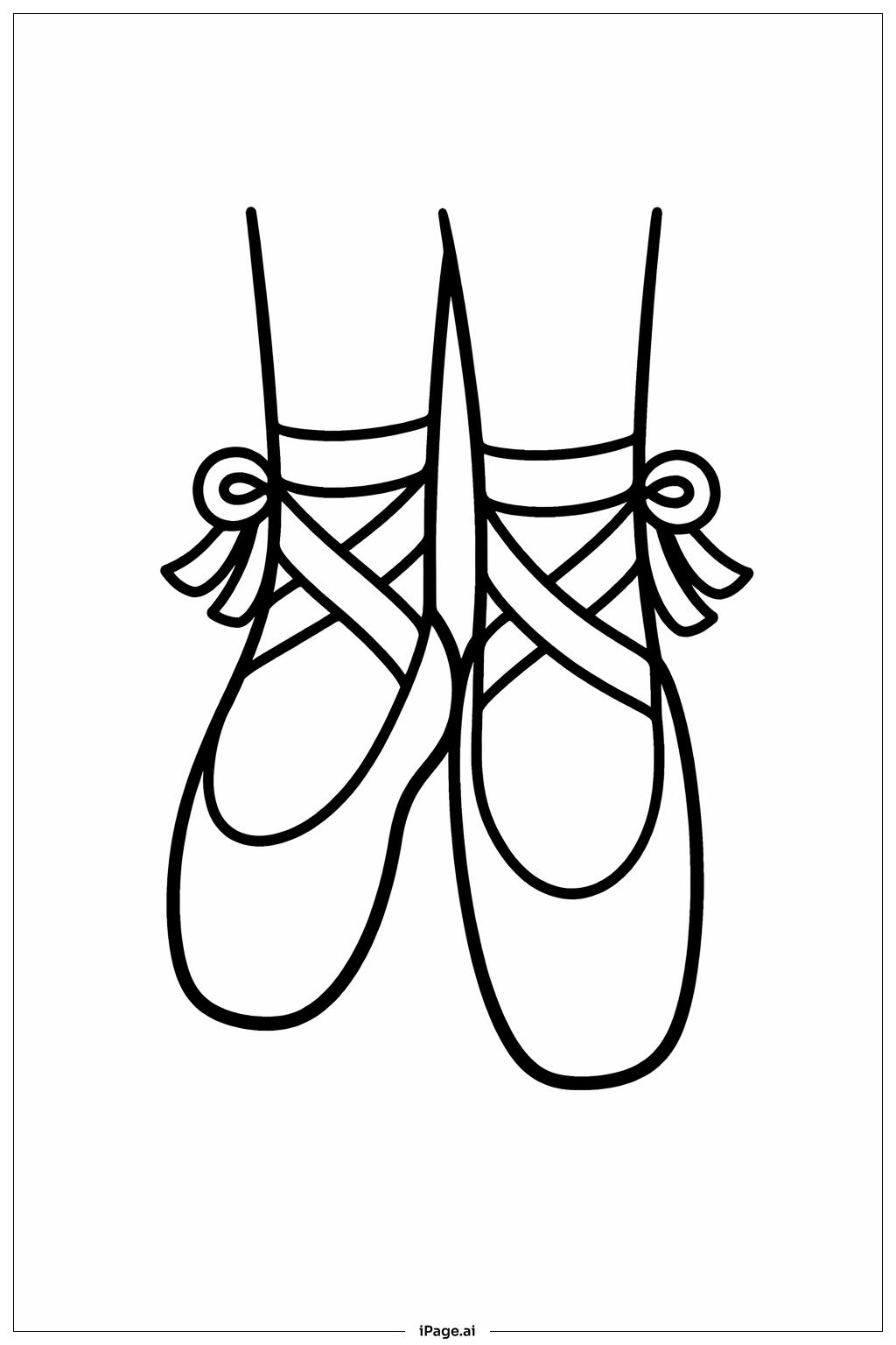 Ballerina mit Ballettschuhen Ausmalseite